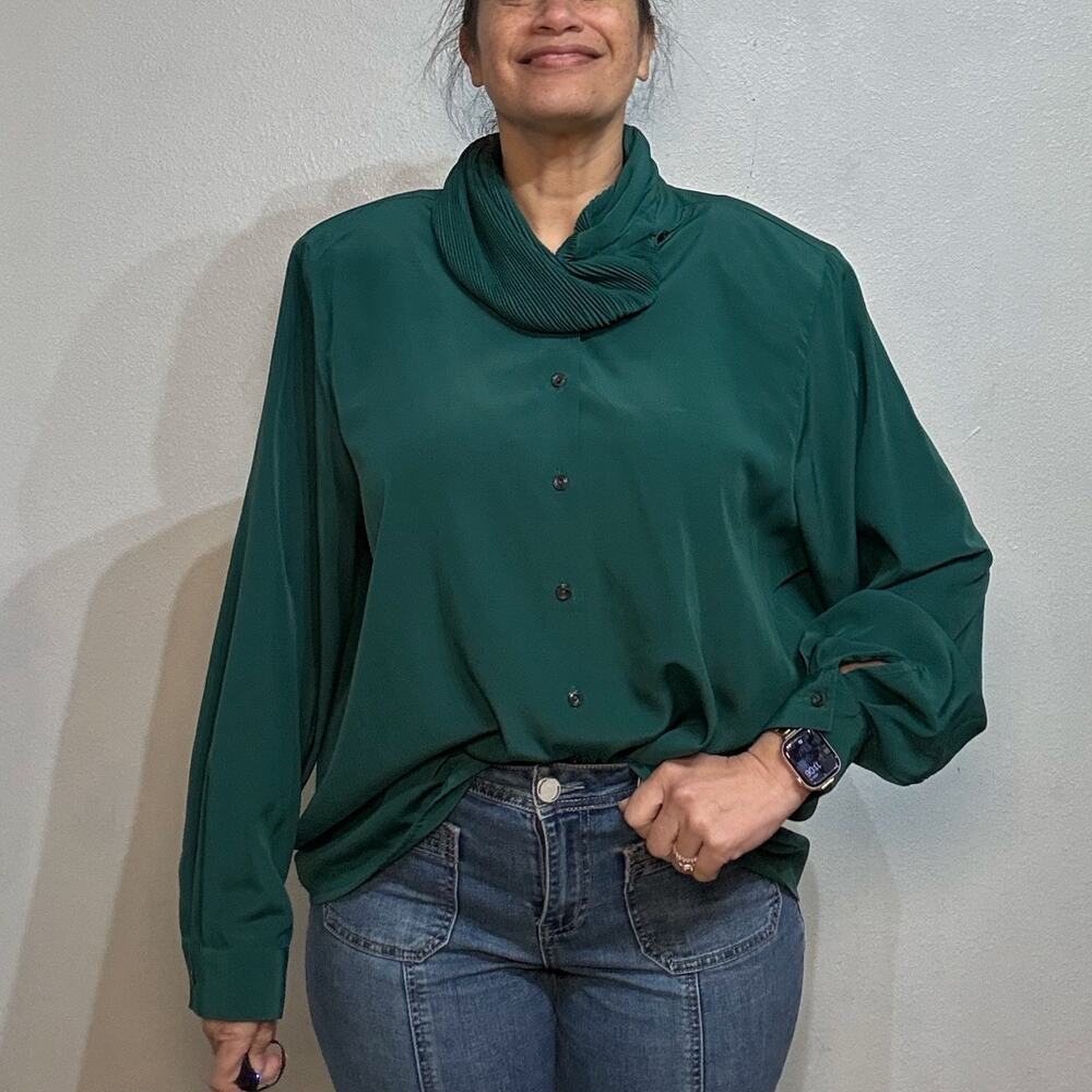 Jordan Woman Green Vintage Blouse Sz 20W